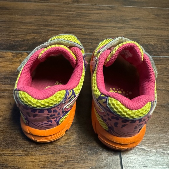 ASICS Gel Turbo Running Shoes Girls Toddler 7c Pink/Yellow/Orange - Picture 5 of 7